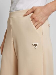 GUESS ATH OLYMPE WIDE LEG PANTS ΠΑΝΤΕΛΟΝΙ ΓΥΝΑΙΚΕΙΟ | DARK BEIGE