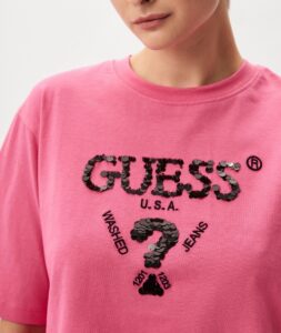 GUESS ATH AURLIE BOXY TEE ΜΠΛΟΥΖΑ ΓΥΝΑΙΚΕΙΟ | BLACK