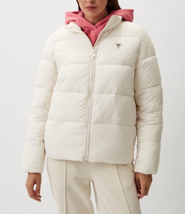 GUESS ATH NEW CLAUDIA LIGHT PUFFER JACKE ΜΠΟΥΦΑΝ ΓΥΝΑΙΚΕΙΟ | OFF WHITE