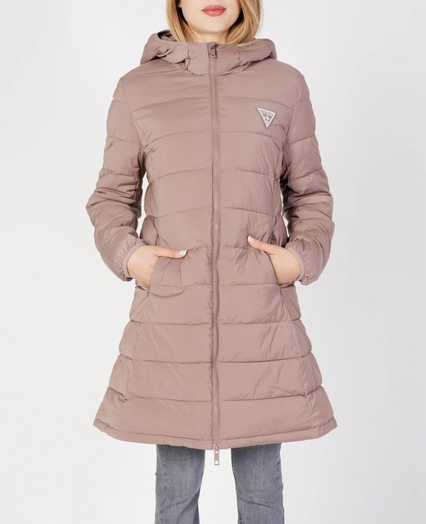 GUESS ATH NEW ALETA LONG PUFFER JACKET ΜΠΟΥΦΑΝ ΓΥΝΑΙΚΕΙΟ | BROWN