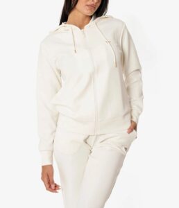 GUESS ATH OLYMPE FULL ZIP HOODIE SWEATSH ΦΟΥΤΕΡ ΓΥΝΑΙΚΕΙΟ | OFF WHITE