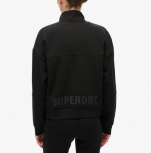 SUPERDRY SDCD SPORT TECH RELAXED HALF ZIP ΦΟΥΤΕΡ ΓΥΝΑΙΚΕΙΟ | BLACK