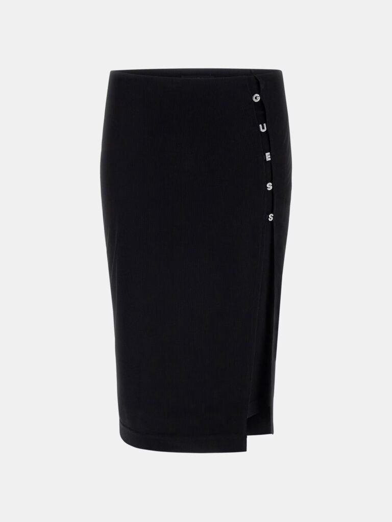 GUESS MIDI ELIS SKIRT ΦΟΥΣΤΑ ΓΥΝΑΙΚΕΙΟ | BLACK