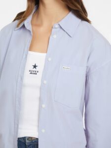 GUESS JEANS LS OS POCKET SHIRT ΓΥΝΑΙΚΕΙΟ | LIGHT BLUE