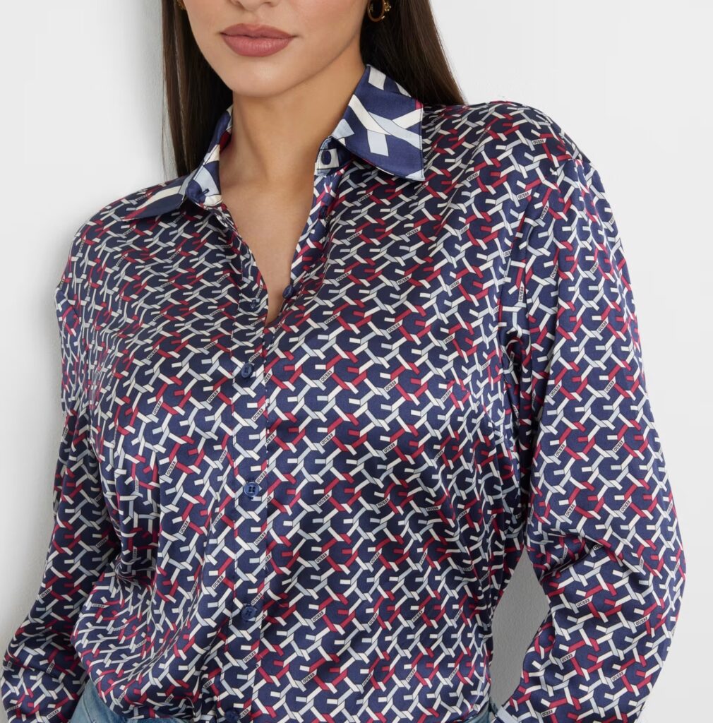 GUESS LS ALEXANDRA SHIRT ΠΟΥΚΑΜΙΣΟ ΓΥΝΑΙΚΕΙΟ | DARK BLUE