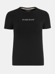 GUESS JEANS SS CN SLIM LOGO P ΜΠΛΟΥΖΑ ΓΥΝΑΙΚΕΙΟ | BLACK