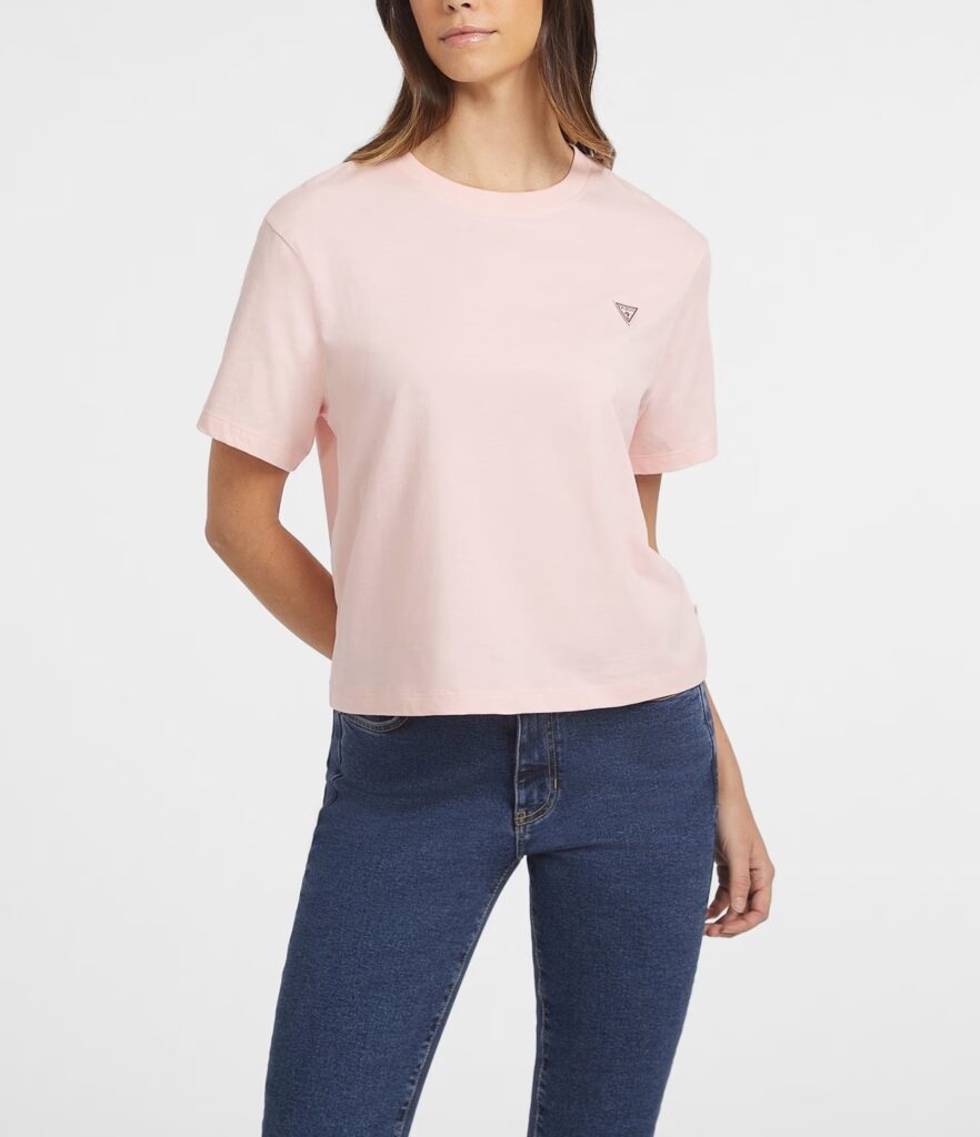 GUESS JEANS GJ SS CN BOXY MINI T – 160GSM ΜΠΛΟΥΖΑ ΓΥΝΑΙΚΕΙΑ | ROSE