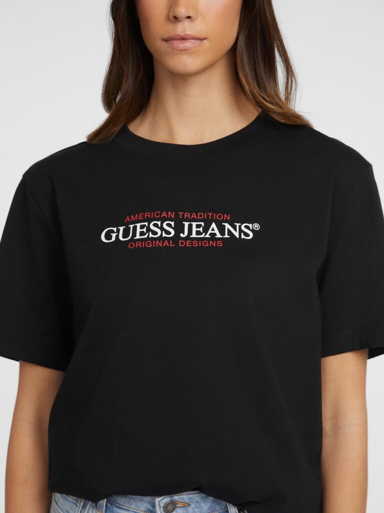 GUESS JEANS GJ SS CN OS ICONIC T-SHIRT ΜΠΛΟΥΖΑ ΓΥΝΑΙΚΕΙΑ | BLACK