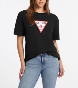 GUESS JEANS GJ SS CN OS ICONIC T-SHIRT ΓΥΝΑΙΚΕΙΟ | BLACK