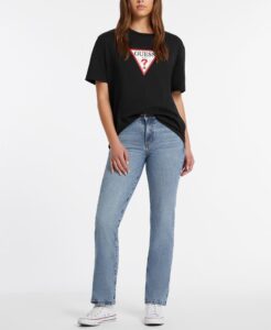 GUESS JEANS GJ SS CN OS ICONIC T-SHIRT ΓΥΝΑΙΚΕΙΟ | BLACK