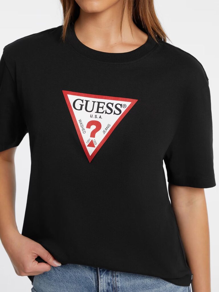 GUESS JEANS GJ SS CN OS ICONIC T-SHIRT ΓΥΝΑΙΚΕΙΟ | BLACK