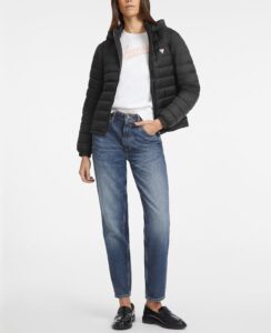 GUESS JEANS GJ HOODED PUFFER ΜΠΟΥΦΑΝ ΓΥΝΑΙΚΕΙΟ | BLACK