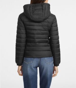 GUESS JEANS GJ HOODED PUFFER ΜΠΟΥΦΑΝ ΓΥΝΑΙΚΕΙΟ | BLACK