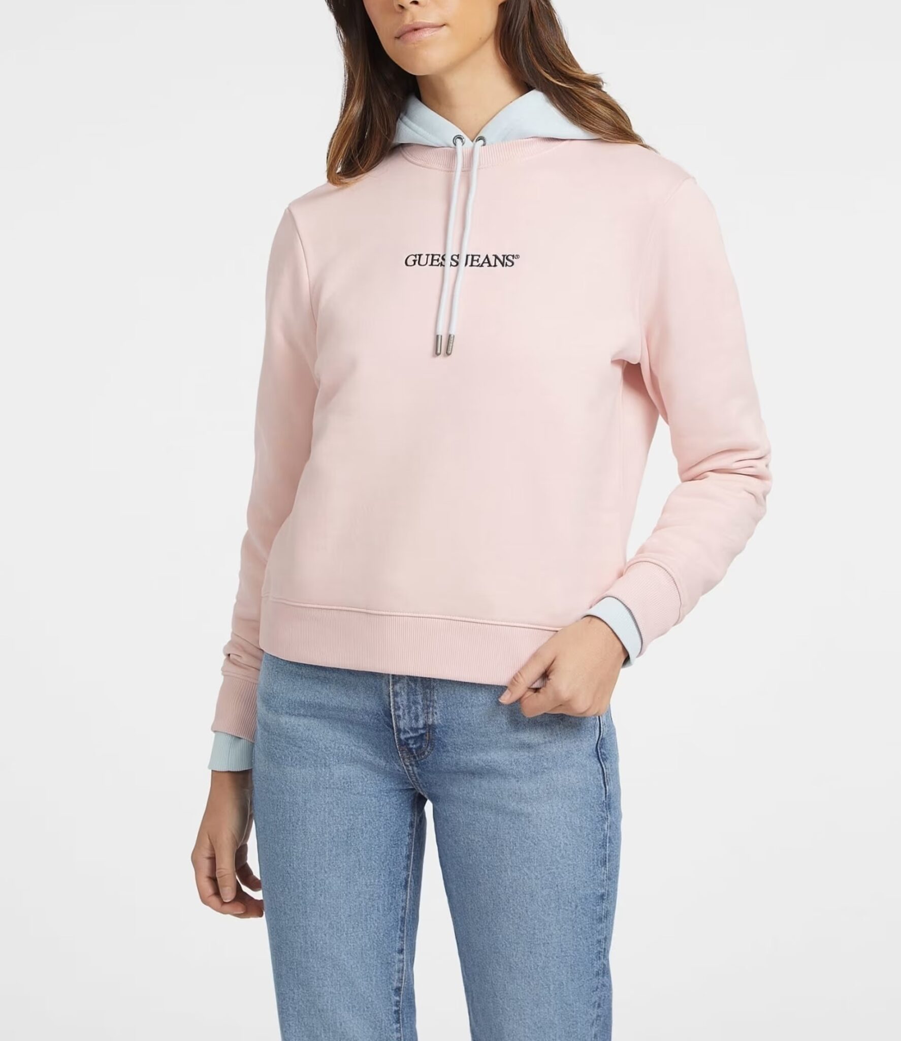 GUESS JEANS GJ CN REG LOGO EMB-SOFT FLEECE ΦΟΥΤΕΡ ΓΥΝΑΙΚΕΙΟ | ROSE