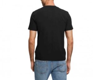 GUESS ATH HEDLEY SS T-SHIRT ECO SMOOTH STRETCH JERSEY | BLACK