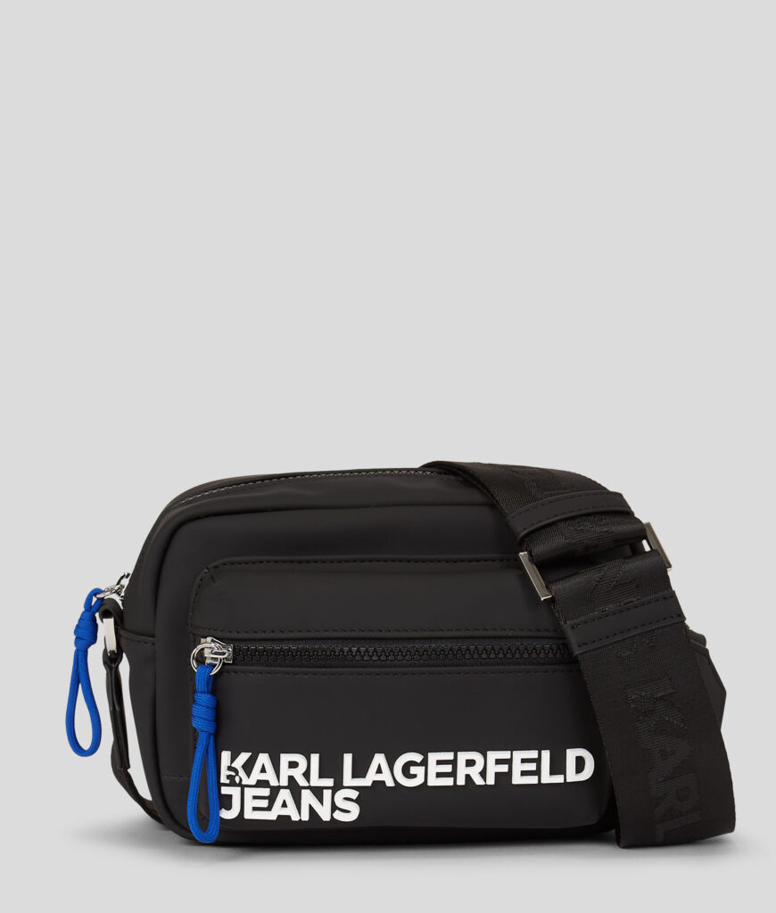 KARL LAGERFELD  JEANS UTILITY COATED EW CROSSBODY | BLACK