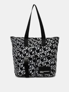 KARL LAGERFELD  JEANS STREET NYLON TOTE | BLACK