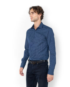 THE BOSTONIANS ΠΟΥΚΑΜΙΣΟ CHARLES ΠΟΠΛΙΝΑ SLIM FIT 3ACP2340 | BLUE