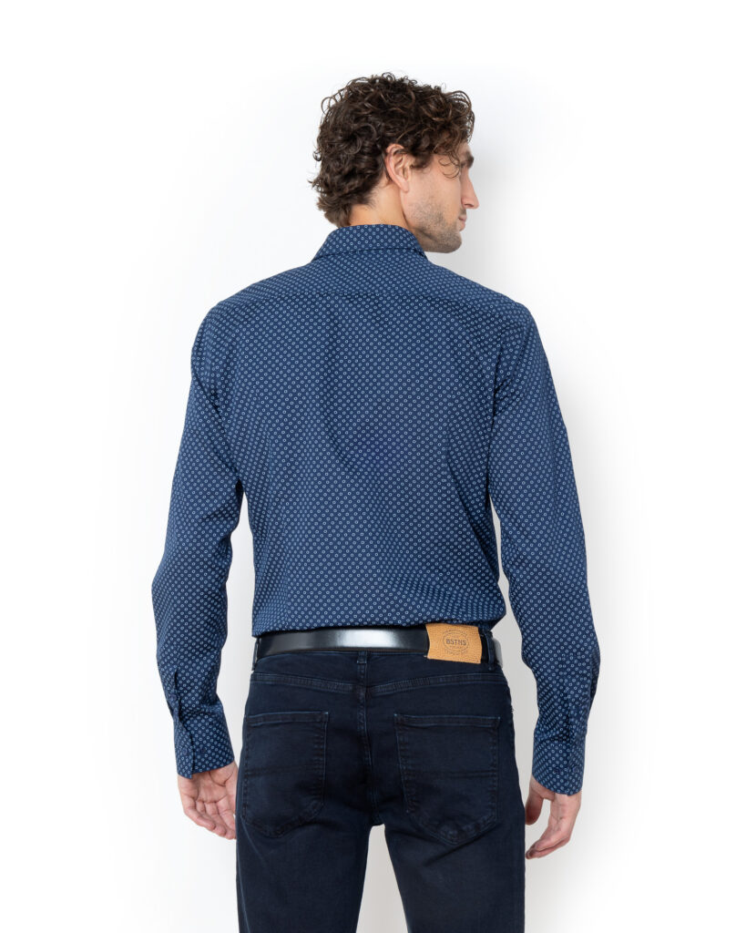 THE BOSTONIANS ΠΟΥΚΑΜΙΣΟ CHARLES ΠΟΠΛΙΝΑ SLIM FIT 3ACP2340 | BLUE