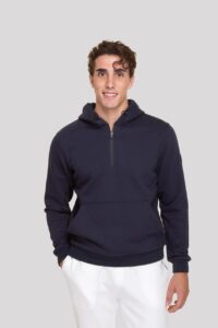 THE BOSTONIANS ΦΟΥΤΕΡ ΒΑΜΒΑΚΕΡΟ HALF ZIP REGULAR FIT | DARK BLUE