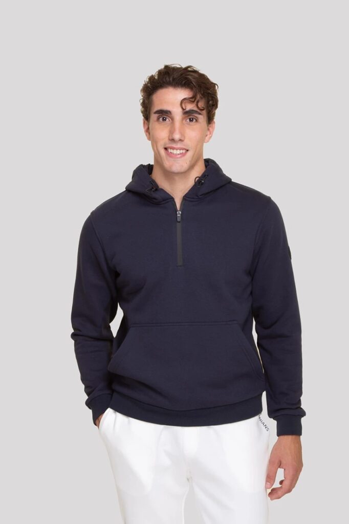 THE BOSTONIANS ΦΟΥΤΕΡ ΒΑΜΒΑΚΕΡΟ HALF ZIP REGULAR FIT | DARK BLUE