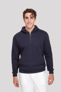 THE BOSTONIANS ΦΟΥΤΕΡ ΒΑΜΒΑΚΕΡΟ HALF ZIP REGULAR FIT | DARK BLUE