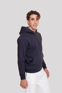 THE BOSTONIANS ΦΟΥΤΕΡ ΒΑΜΒΑΚΕΡΟ HALF ZIP REGULAR FIT | DARK BLUE