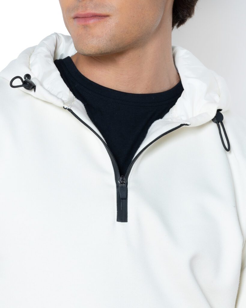 THE BOSTONIANS ΦΟΥΤΕΡ ΒΑΜΒΑΚΕΡΟ HALF ZIP REGULAR FIT | OFF WHITE