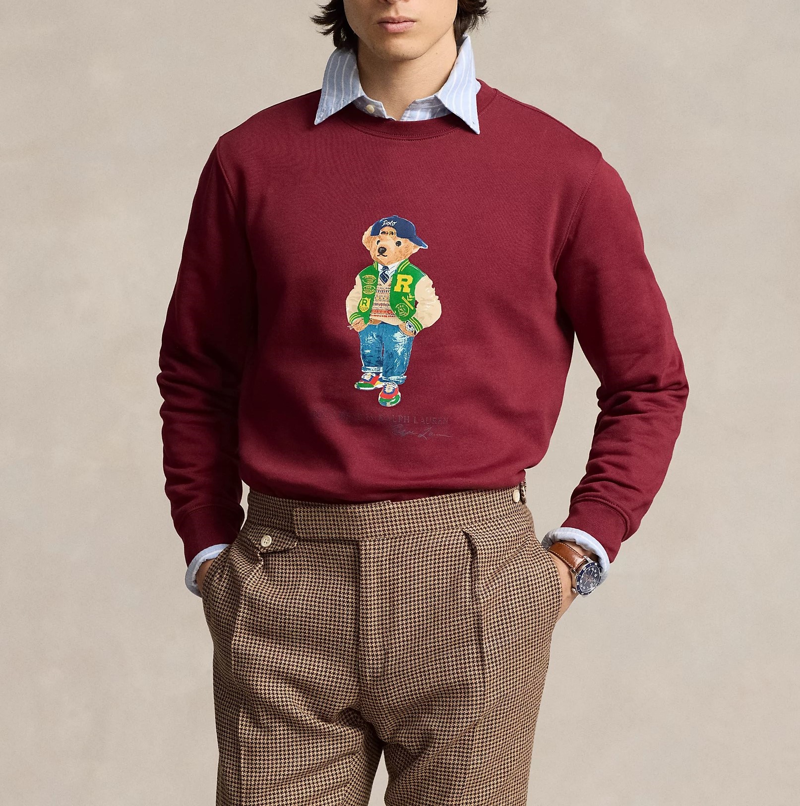 POLO RALPH LAUREN LSCNM4-LONG SLEEVE-SWEATSHIRT | BORDEAUX