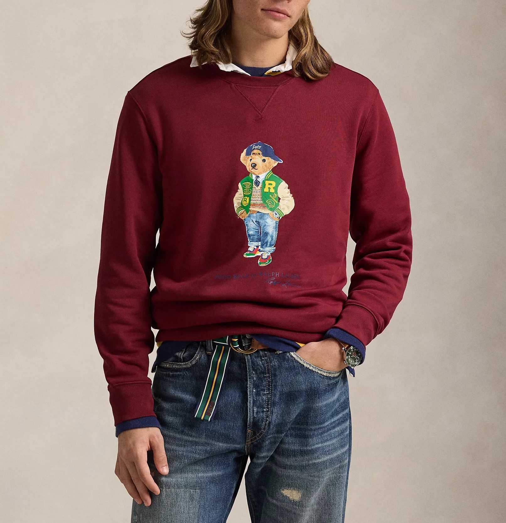 POLO RALPH LAUREN LSCNM4-LONG SLEEVE-SWEATSHIRT | BORDEAUX