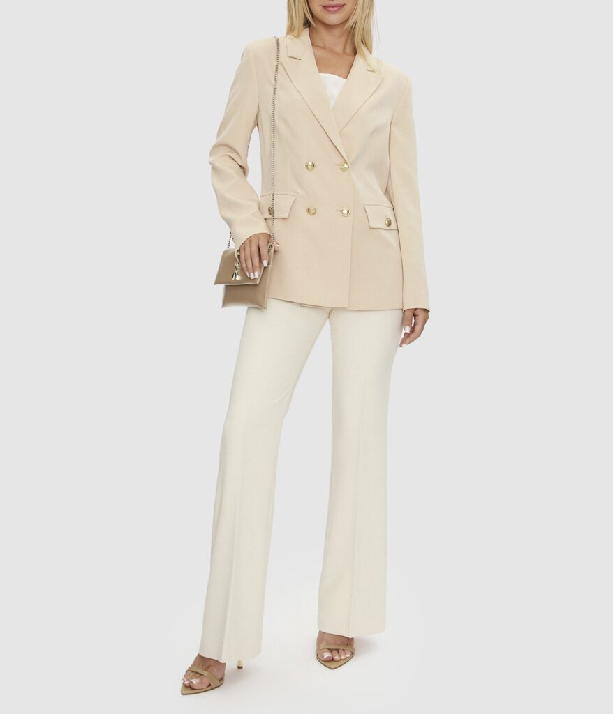 GUESS LS FIONA DOUBLE BREAST BLAZER ΣΑΚΑΚΙ ΓΥΝΑΙΚΕΙΟ | BEIGE