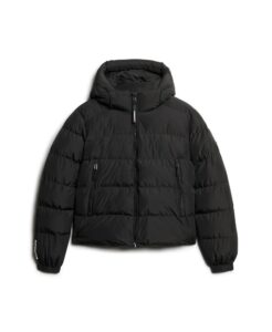 SUPERDRY SDCD HOODED SPORTS PUFFER JACKET ΜΠΟΥΦΑΝ ΓΥΝΑΙΚΕΙΟ | BLACK