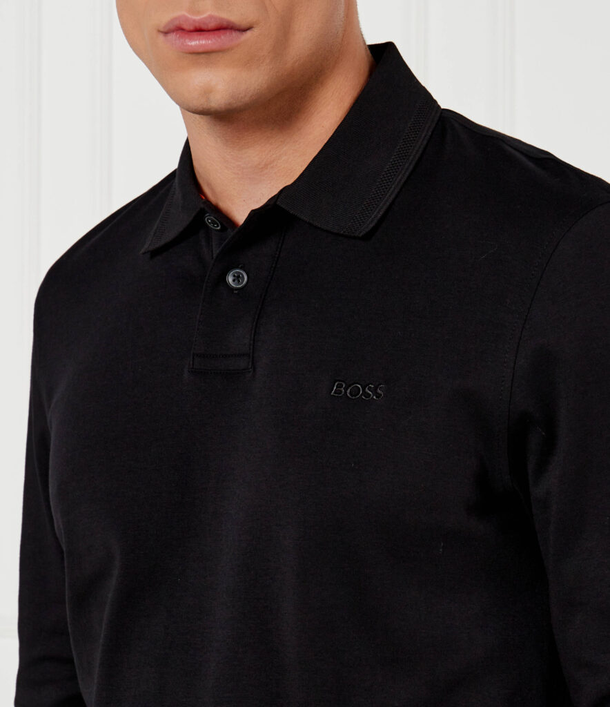 BOSS JERSEY PE_INTERLOCK_LONG 50527525 | BLACK