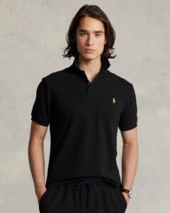 POLO RALPH LAUREN SSKCCMSLM7-SHORT SLEEVE-POLO SHIRT 710880327001 | BLACK