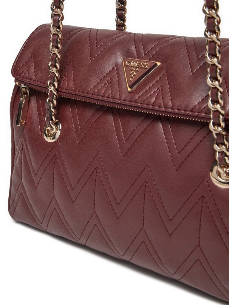 GUESS EDA 3 COMP SATCHEL ΤΣΑΝΤΑ ΓΥΝΑΙΚΕΙΟ | BORDEAUX