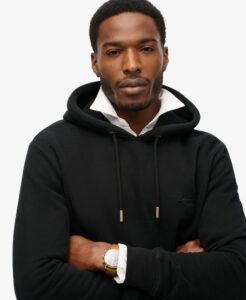 SUPERDRY OVIN ESSENTIAL LOGO HOODIE ΦΟΥΤΕΡ ΑΝΔΡΙΚΟ | BLACK