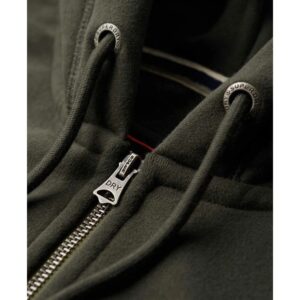 SUPERDRY OVIN ESSENTIAL LOGO ZIP HOODIE ΦΟΥΤΕΡ ΑΝΔΡΙΚΟ | DARK GREEN