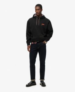 SUPERDRY SDCD UTILITY SPORT LOGO LOOSE HOOD ΦΟΥΤΕΡ ΑΝΔΡΙΚΟ | BLACK