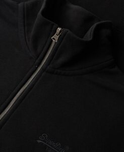 SUPERDRY OVIN ESSENTIAL LOGO HENLEY ΦΟΥΤΕΡ ΑΝΔΡΙΚΟ | BLACK