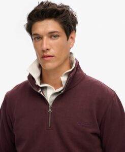 SUPERDRY OVIN ESSENTIAL LOGO HENLEY ΦΟΥΤΕΡ ΑΝΔΡΙΚΟ | BORDEAUX