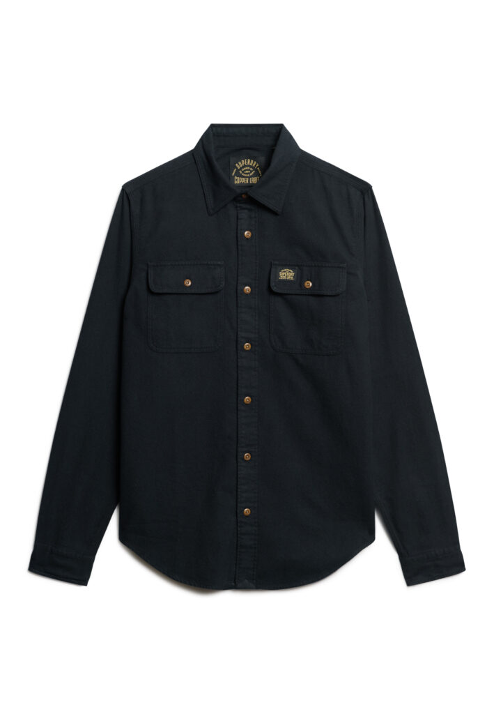 SUPERDRY OVIN FLANNEL WORKWEAR SHIRT ΠΟΥΚΑΜΙΣΟ ΑΝΔΡΙΚΟ | BLACK