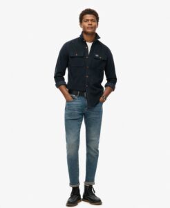 SUPERDRY CORDUROY WORKWEAR SHIRT ΠΟΥΚΑΜΙΣΟ ΑΝΔΡΙΚΟ | DARK BLUE