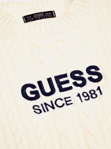 GUESS ELWYN CN CABLE SWTR ΜΠΛΟΥΖΑ ΑΝΔΡΙΚΟ | WHITE