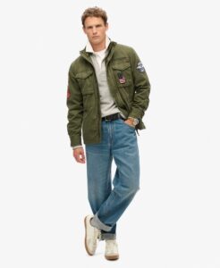 SUPERDRY OVIN PATCHED ROOKIE JACKET ΜΠΟΥΦΑΝ ΑΝΔΡΙΚΟ | KHAKI