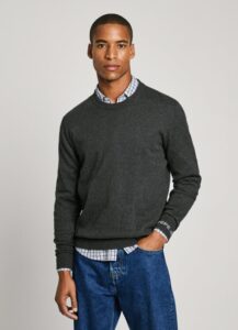 PEPE JEANS NEW ANDRE CREW NECK ΠΛΕΚΤΟ ΑΝΔΡΙΚΟ | DARK GREY