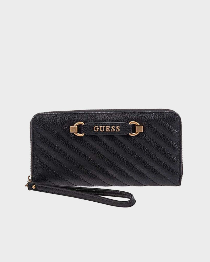 GUESS SELA SLG LARGE ZIP A ΑΞΕΣΟΥΑΡ ΓΥΝΑΙΚΕΙΟ | BLACK