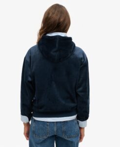 SUPERDRY COUNTRY CLUB VELOUR LOOSE HOOD ΦΟΥΤΕΡ ΓΥΝΑΙΚΕΙΟ | DARK BLUE