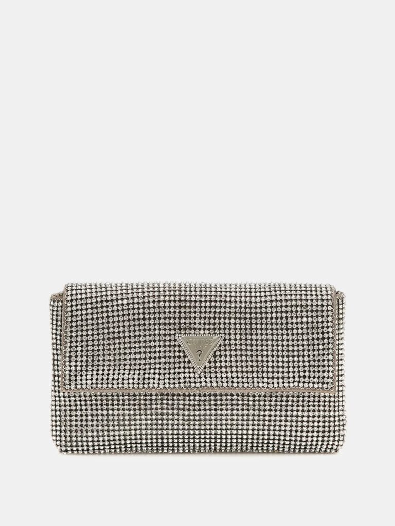 GUESS ZALINA FLAP CLUTCH ΤΣΑΝΤΑ ΓΥΝΑΙΚΕΙΟ | GREY