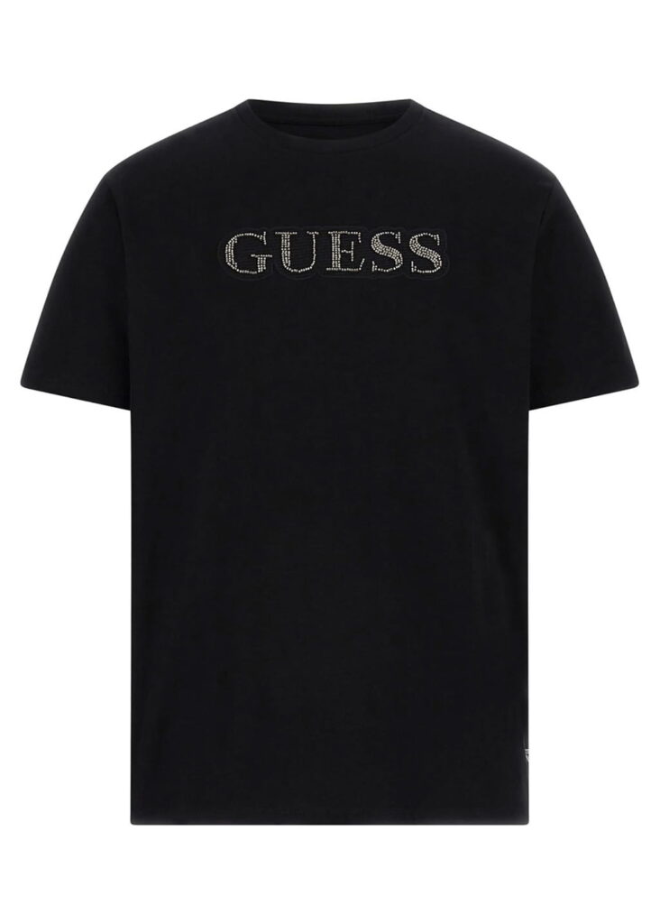 GUESS SS BSC EMBELLISHED L ΜΠΛΟΥΖΑ ΑΝΔΡΙΚΟ | BLACK