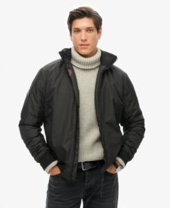 SUPERDRY OVIN CITY HARRINGTON JACKET ΜΠΟΥΦΑΝ ΑΝΔΡΙΚΟ | BLACK